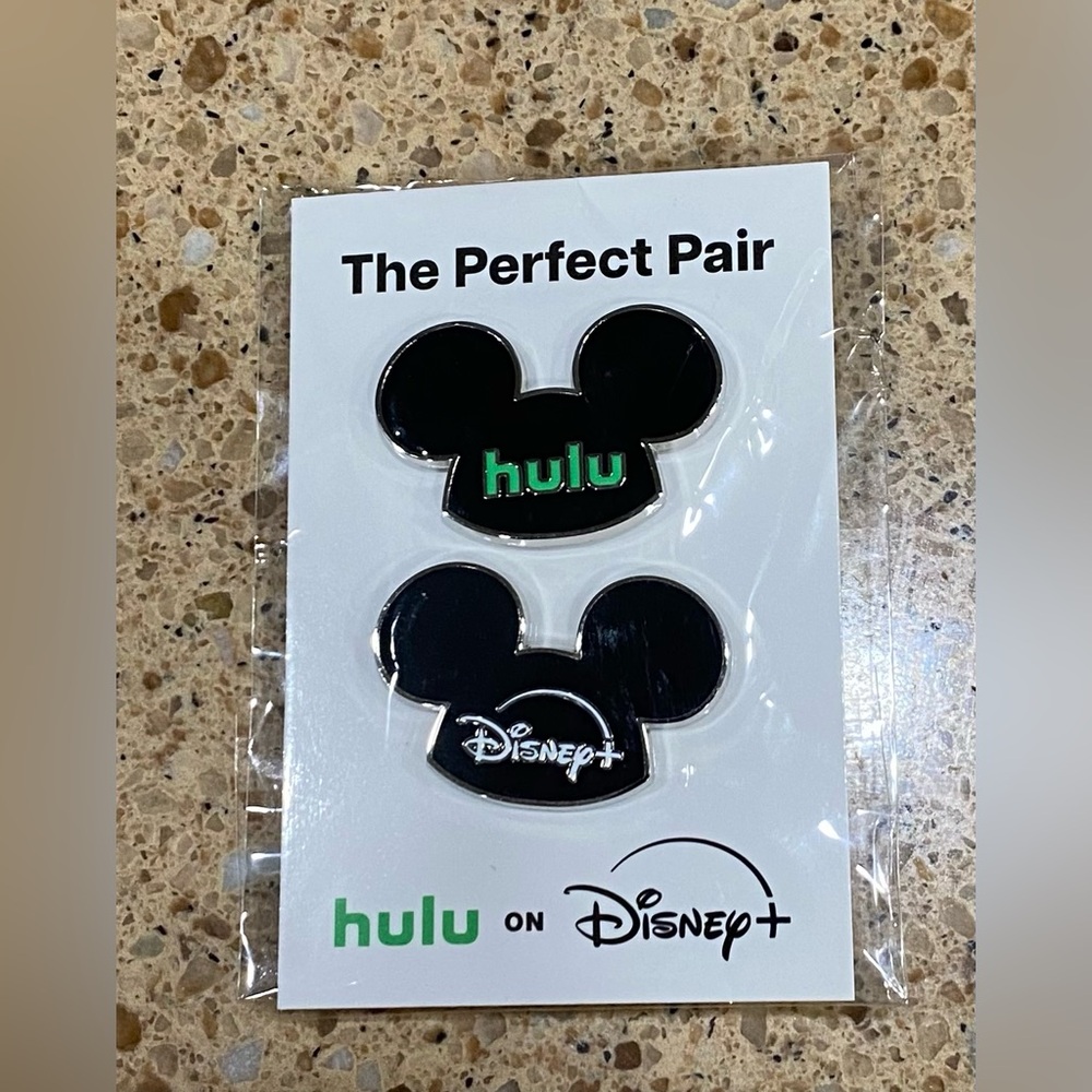 Disney pin set Disney+ Plus and Hulu. Disney Springs Giveaway 2024